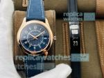 PPF Factory Swiss Replica Patek Philippe Calatrava Blue Dial Rose Gold Watch 40MM